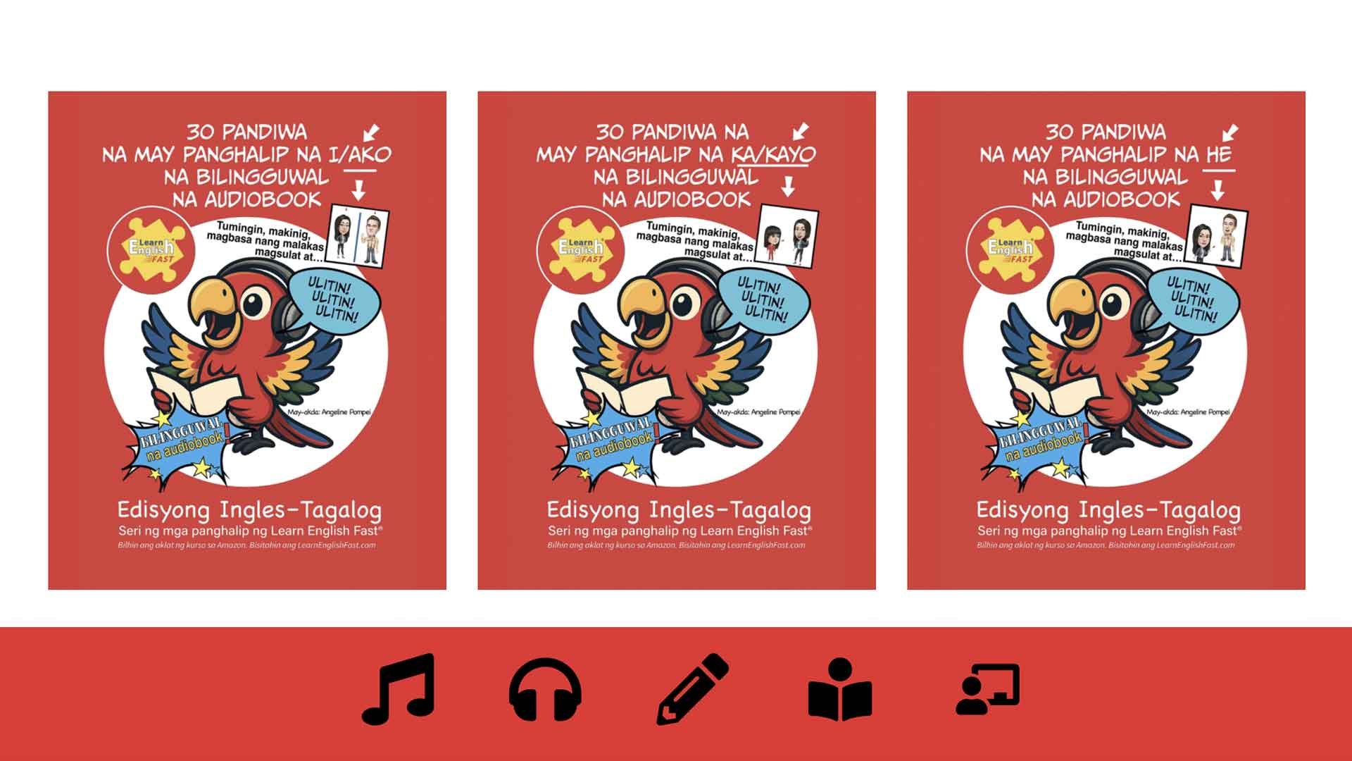 English Tagalog Bilingual Audiobooks pronouns I You He