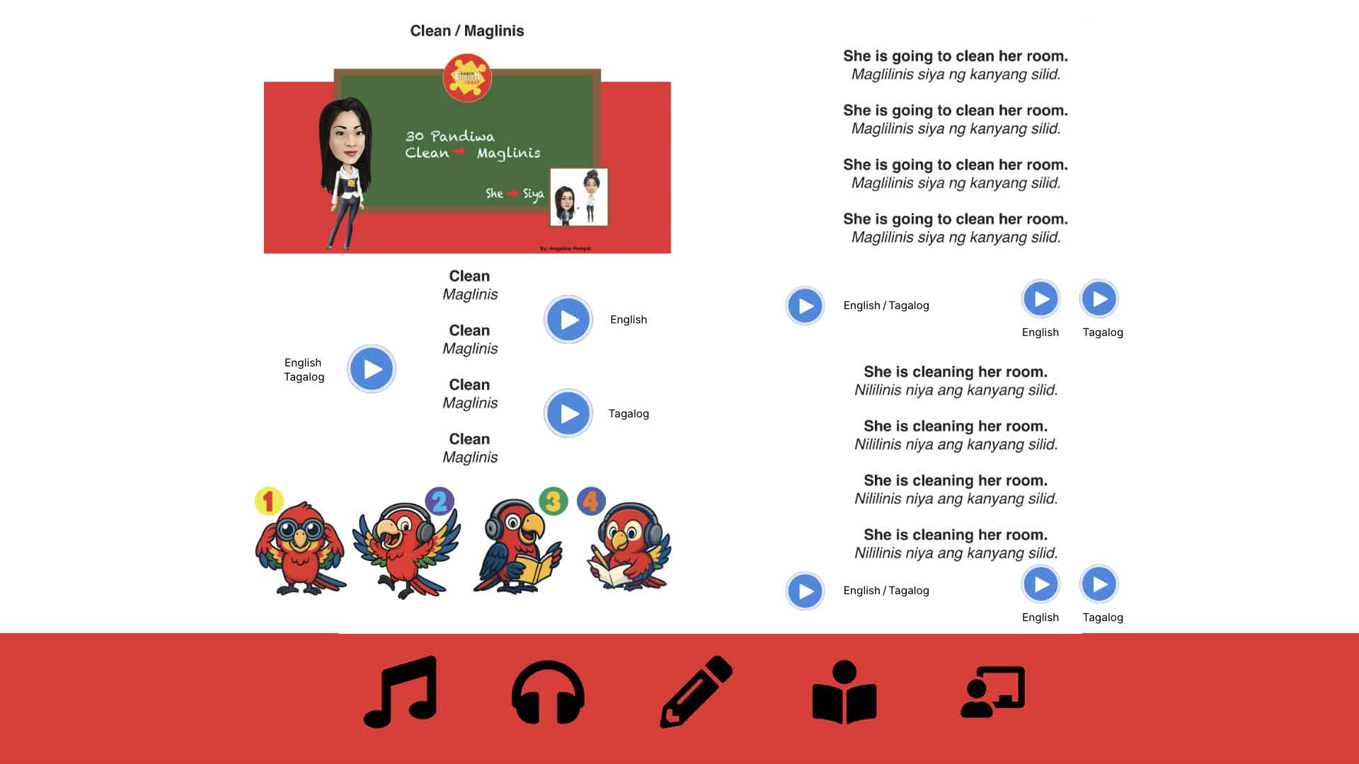 Pronoun I English Tagalog Bilingual Audiobook